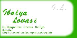 ibolya lovasi business card